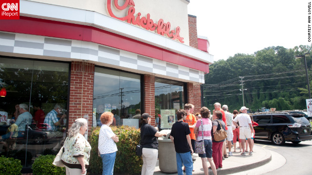 Chick-fil-A restaurants become rallying points for supporters