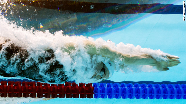 France's Camille Muffat competes in the women's 200-meter freestyle final.