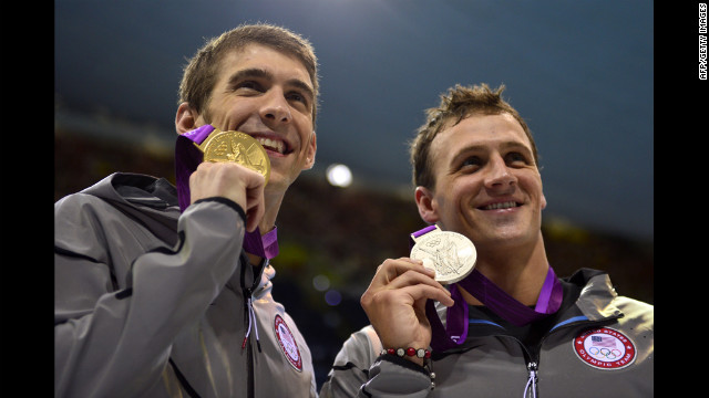 Phelps bested Lochte, right, on Thursday to win the gold in their second head-to-head race. Over the weekend Lochte took gold in the 400-meter individual while Phelps could only manage fourth.