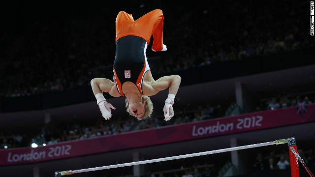 Few may have known his name prior to London 2012, but Dutch gymnast Epke Zonderland showed off his gravity-defying skills during the men's horizontal bar section of the artistic gymnastics event.