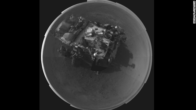 NASA's Curiosity rover took this self-portrait using a camera on its newly deployed mast. 