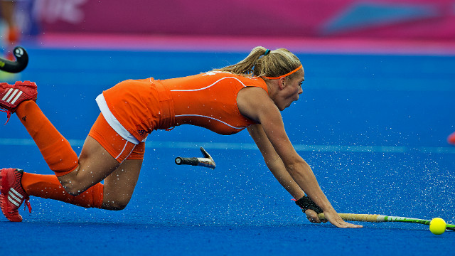 The Netherlands and New Zealand contest a grueling women's hockey semifinal, with the match finish level at 2-2 after extra-time. In the end it was reigning Olympic champions the Netherlands who held their nerve in the penalty shootout and advanced to the final, where they will face Argentina.