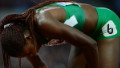 Disappointment for Nigeria's Muizat Ajoke Odumosu, who came last in the 400m hurdles final, London 2012 Olympics.