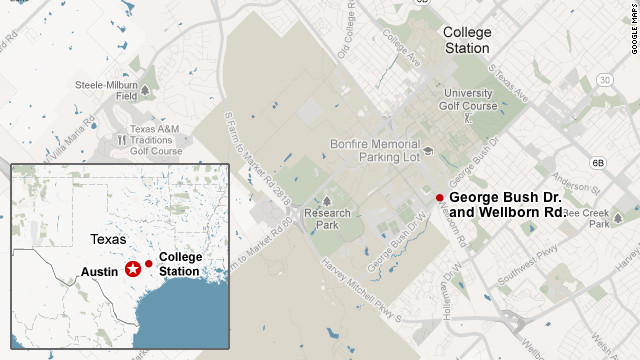 Map: College Station shooting
