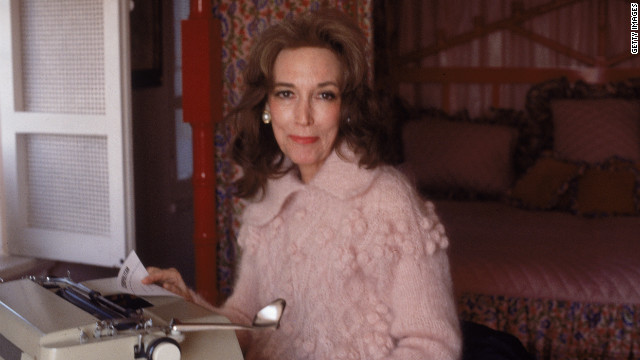 Helen Gurley Brown in her New York apartment in 1979. The former editor-in-chief of Cosmopolitan magazine and author of "Sex and the Single Girl" died on Monday, August 13. She was 90.