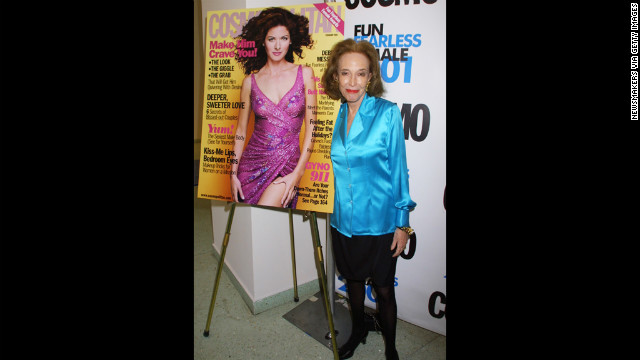 Gurley Brown attends the fifth annual Cosmo Fun Fearless Female Awards luncheon in 2001 at the Metropolitan Pavilion in New York.