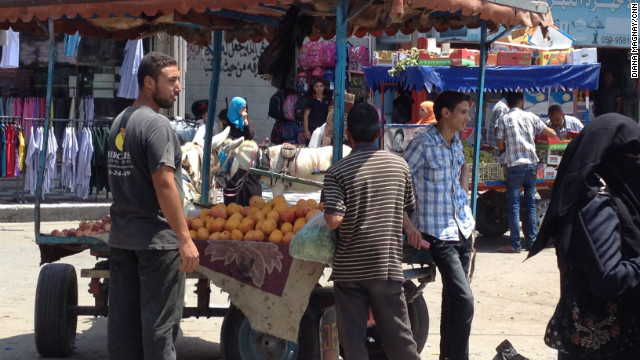 Vendors in Gaza City have food to sell but some people are reporting shortages because of the clampdown at the smuggling tunnels.