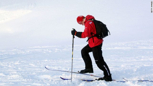 Prince Harry skis with the Walking with the Wounded team, who have gathered on the island of Spitsbergen, Norway - situated between the Norwegian mainland and the North Pole - for their last days of preparation before setting off to the North Pole by foot on March 29, 2011.
