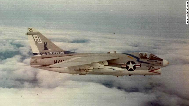 Bob Besal took this photograph in October 1974 during a NATO exercise. It shows a Vought A-7C nearly identical to the one he was in when it was involved in a midair collision two months later.
