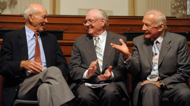 Collins, Armstrong and Aldrin are honored on Capitol Hill in July 2009 on the 40th anniversary of their mission.