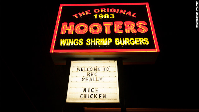 The Original Hooters restaurant welcomes the RNC.