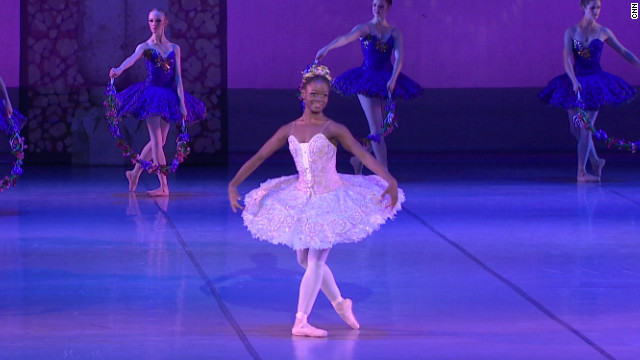 Sierra Leonean ballerina Michaela DePrince, 17, one of the ballet world's rising stars. The teenage dancer made her professional debut last month in South Africa.