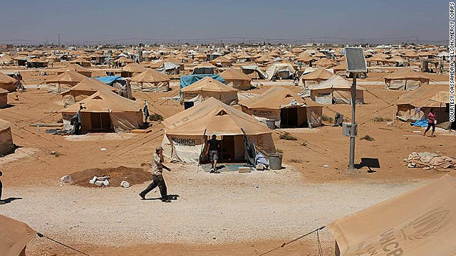 The camp was opened less than a month ago to accommodate the growing number of refugees arriving in Jordan since the Syrian uprising began, almost 18 months ago.