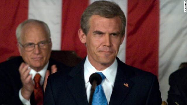 Josh Brolin and Richard Dreyfuss play George W. Bush and Dick Cheney, respectively, in Oliver Stone's "W." The drama chronicles the life of the president from his years at Yale University to his time in the White House. "A powerful set of people skills and a gift for gab are about the only things Brolin has in common with George W. Bush," Donna Freydkin wrote in a 2008 in <a href='http://www.usatoday.com/life/movies/news/2008-10-13-josh-brolin-w_N.htm' >USA Today</a>.