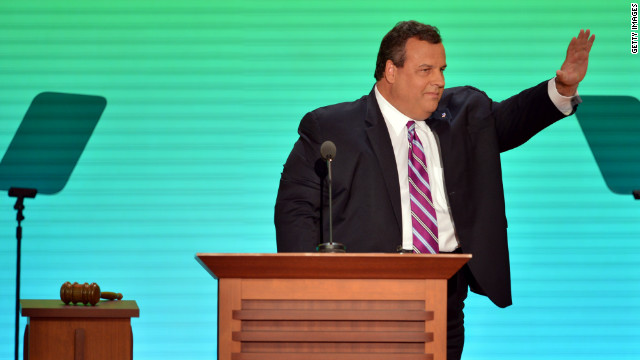 New Jersey Gov. Chris Christie delivered the keynote address Tuesday at the Republican National Convention in Tampa.