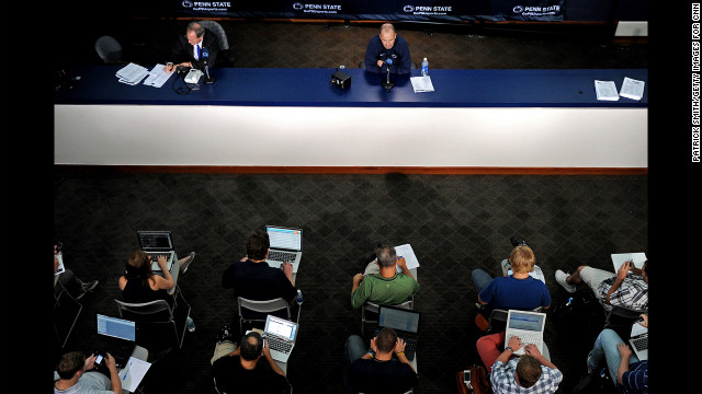 Penn State head football coach Bill O'Brien speaks to the media during a press conference at Beaver Stadium on Tuesday, August 28. O'Brien will lead the Penn State football program for the first time on Saturday. 