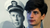 Jack Schlossberg, next to a photo of John F. Kennedy