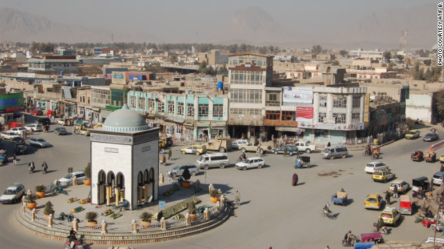 Shaidano Chowk, or Martyrs' Circle, sits at the center of Kandahar.