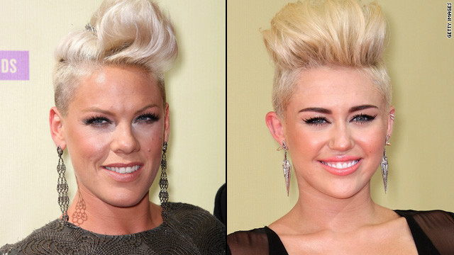 Twinsies! Pink and Miley Cyrus sport the same cut