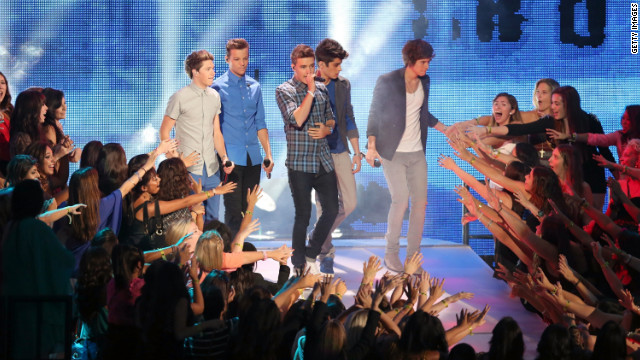 There's no question that One Direction's Niall Horan, Zayn Malik, Liam Payne, Harry Styles and Louis Tomlinson, pictured here at the 2012 MTV Video Music Awards, are heartthrobs -- not unlike the Rolling Stones were once upon a time, <a href='http://marquee.blogs.cnn.com/2012/11/14/one-direction-like-a-young-rolling-stones/' >Mick Jagger told CNN</a>. 