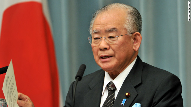 Japanese Financial Services Minister Tadahiro Matsushita speaks at the prime minister's official residence on June 4.