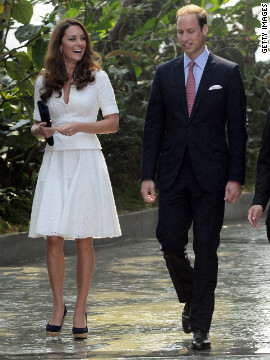 Prince William and Catherine visit Gardens by the Bay on Wednesday.