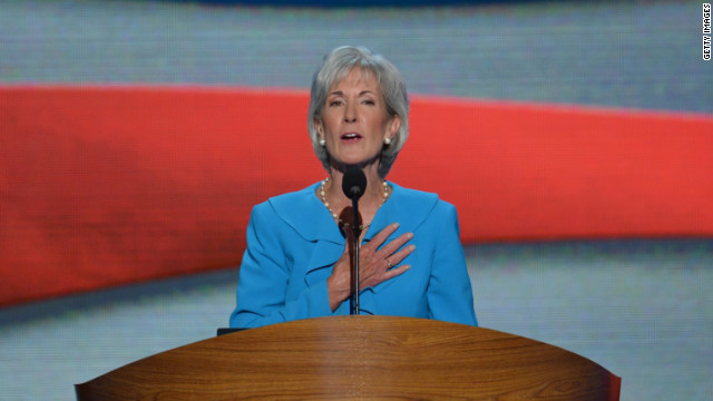 Health and Human Services Secretary Kathleen Sebelius. 