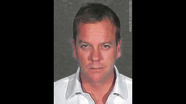 Kiefer Sutherland got this mug shot after surrendering to serve a 48-day sentence for his third DUI arrest. 