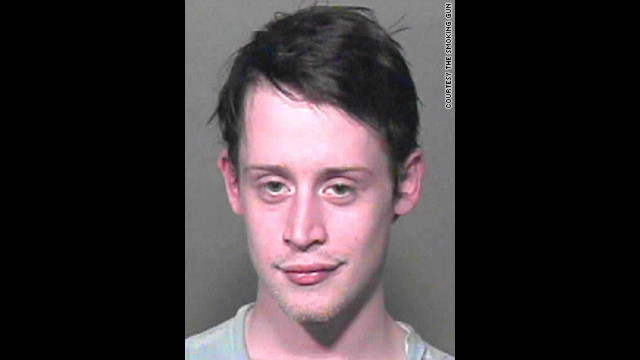 The Oklahoma County, Oklahoma, Sheriff's office took this mug shot of the famous "Home Alone" star Macaulay Culkin after they found marijuana, Xanax and sleeping pills in his possession. He was briefly jailed before being released on bond. 