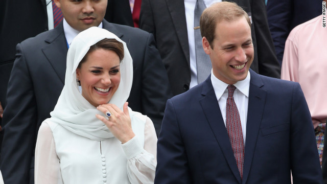 Catherine, Duchess of Cambridge, and Prince William, Duke of Cambridge, visit Assyakirin Mosque in Kuala Lumpur, Malaysia, on Friday, day four of the royal couple's tour of the Far East.