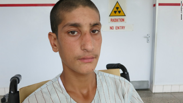 Naweed said he was collecting water when the bomb went off, and the force of the explosion sent him flying ten meters.