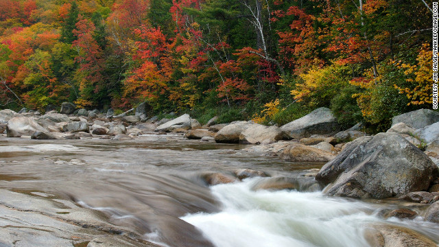 First-time leaf peepers take note: The <a href='http://www.visitnh.gov/what-to-do/scenic-drives/white-mountains.aspx' target='_blank'>Kancamagus Highway</a> is the place to view fall foliage. Often referred to as the best fall foliage trip in the United States, the <a href='http://www.visitwhitemountains.com/things-to-do/kanchwy.aspx' target='_blank'>34.5-mile "Kanc"</a> crosses through White Mountain National Forest. Between mid-September and mid-October, thousands of motorists travel to spot the changing colors. It's shown here at the Lower Falls of the Swift River. 