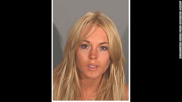 Lohan's mug shot from July 2007 for driving under the infuence.