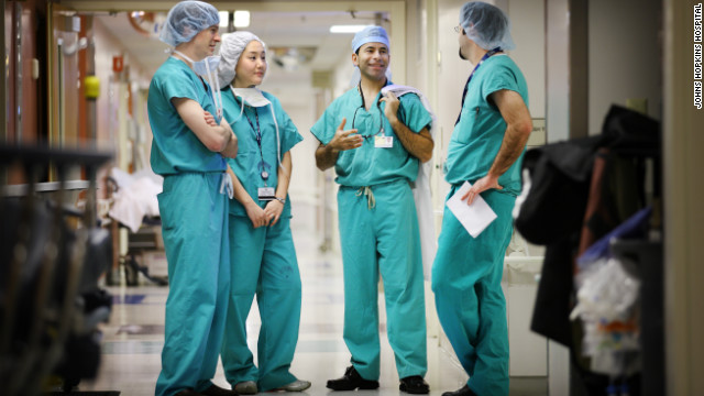 Surgeon and author Marty Makary (second from right) with colleagues at Johns Hopkins Hospital.