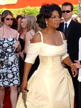 Oprah Winfrey looked regal in this canary yellow gown in 2002.