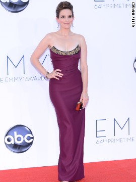 Tina Fey wasn't kidding around at the 2012 Emmys. The "30 Rock" actress donned a head-turning aubergine gown. 