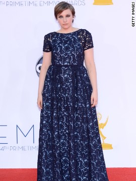 Lena Dunham's "Girls" character may be a mess, but the actress herself cleans up well, as she proved at the 2012 Emmy Awards.