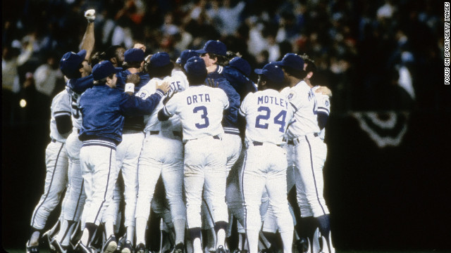 Umpire Don Denkinger called the Kansas City Royals' Jorge Orta safe at first base despite being beaten by half a step in the ninth inning of a 1985 World Series game against St. Louis. Kansas City went on to win the game and the series.