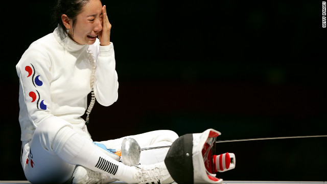 A timer got stuck (or something) during the 2012 London Olympics, allowing German fencer Britta Heidemann to defeat South Korean fencer Shin A-Lam in the epee semifinal. Shin sat on the piste for an hour, crying at times, while officials worked out the question.