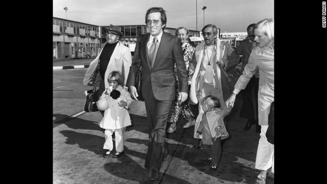 Williams on the runway at London's Heathrow Airport in 1972.