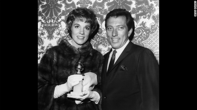 British singer and actress Julie Andrews with Williams at the 1970 Golden Globes.