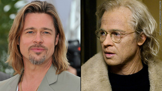 For his role as a man who aged in reverse in "The Curious Case of Benjamin Button," Brad Pitt "had to endure the most complicated and time-consuming makeup effects," sometimes spending five hours at a time in the makeup chair, producer Frank Marshall <a href='http://www.variety.com/article/VR1117996923?refcatid=3470' >told Variety</a> in 2008.