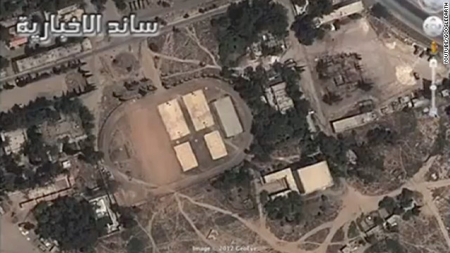 A screen-grab from a YouTube video shows supposed chemical weapons sites in Syria.