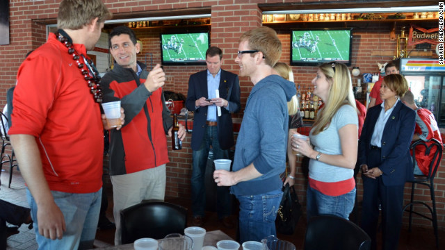 Ryan stops in Ohio for some football
