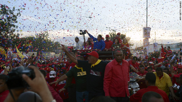 Presumably because of his health, Chavez has not held as many rallies or traveled as often as he has in previous campaigns. His re-election effort has been mostly through presidential addresses that state-run television stations are mandated to carry.