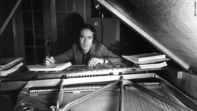  British composer John Barry, creator of the James Bond theme music, at his piano in December 1967.