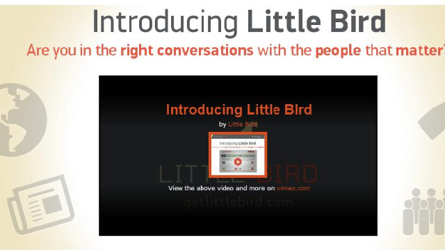 Little Bird, released in a limited beta version, seeks to point users toward social media accounts they'll find relevant.