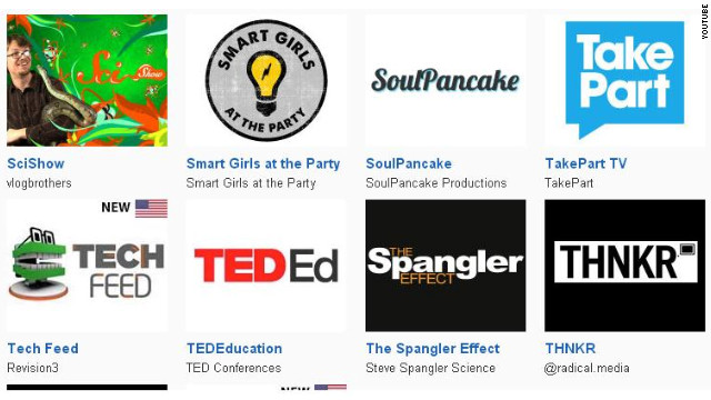 Technology and science feeds like SciShow, TED-Ed and Revision3's TechFeed are just some of YouTube's original channels.