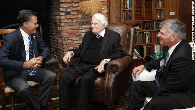 Romney meets with evangelist Billy Graham