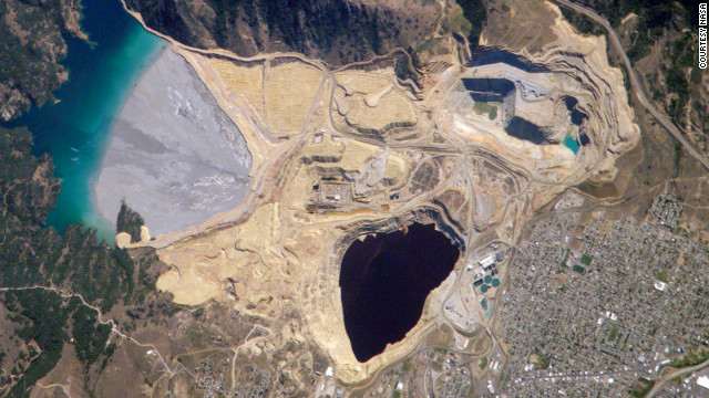 With its water dyed ruby-red from wickedly toxic chemicals left over from aggressive strip mining, the Berkeley Pit is the crowning jewel in the nation's largest contiguous Superfund site. Not so gross to look at, right? Brace yourself for the next photo.